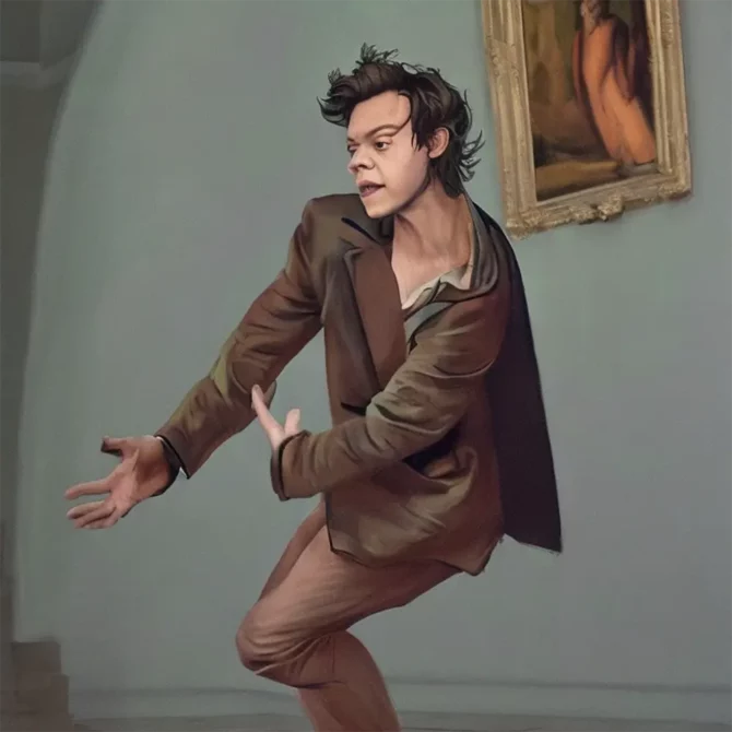 Harry Styles in the style of Michelangelo     33